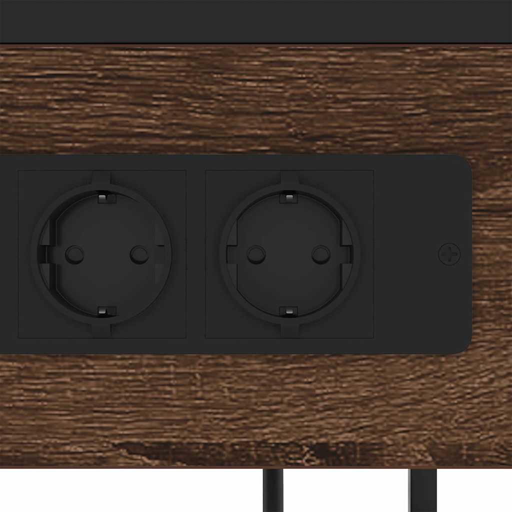 Nachttisch Braun Eichen-Optik 40 x 27 x 76 cm Holzwerkstoff