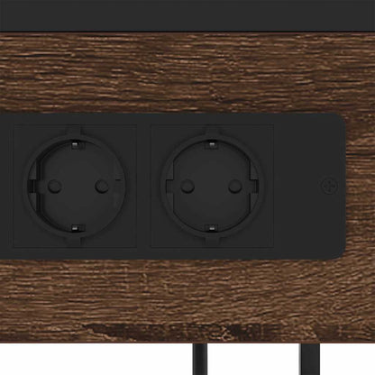 Nachttisch Braun Eichen-Optik 40 x 27 x 76 cm Holzwerkstoff