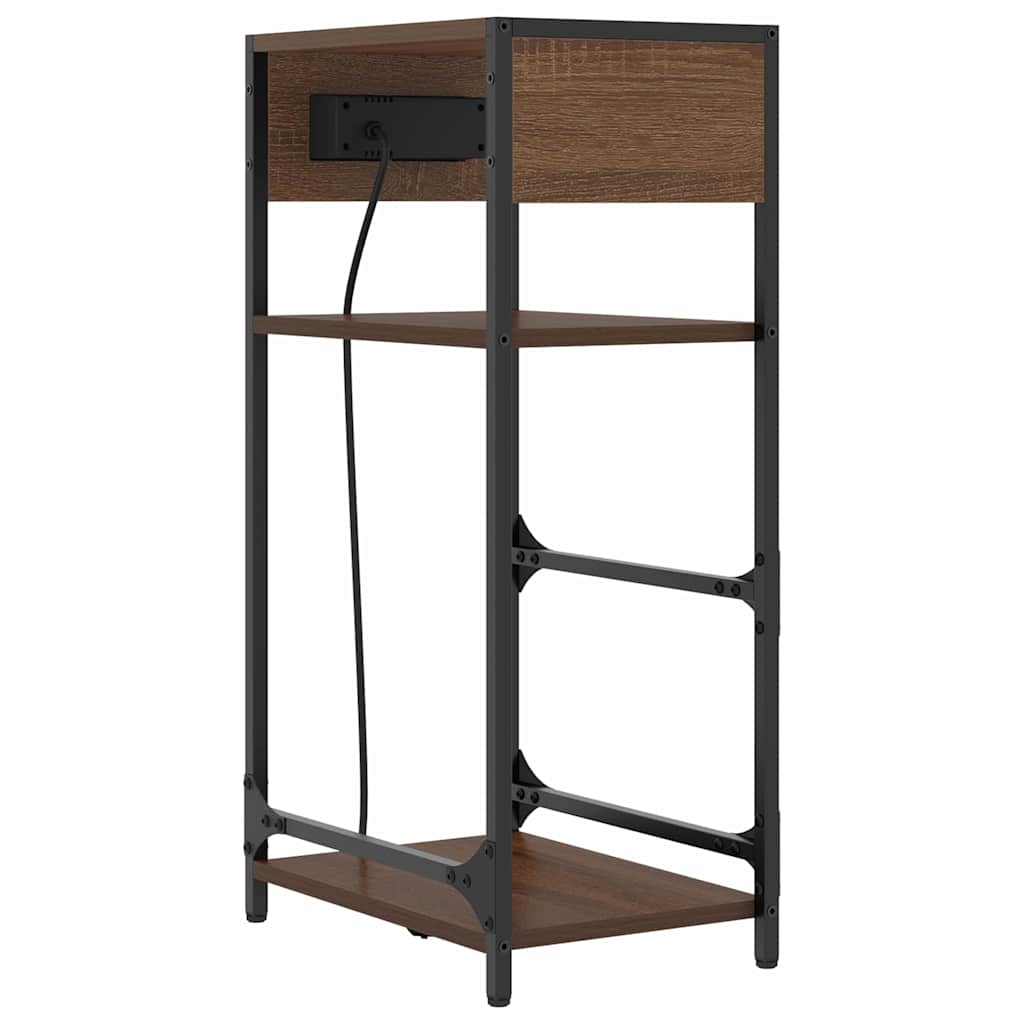 Nachttisch Braun Eichen-Optik 40 x 27 x 76 cm Holzwerkstoff