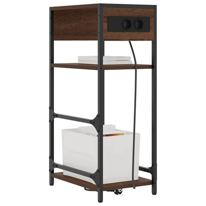 Nachttisch Braun Eichen-Optik 40 x 27 x 76 cm Holzwerkstoff