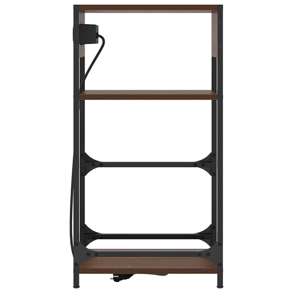 Nachttisch Braun Eichen-Optik 40 x 27 x 76 cm Holzwerkstoff