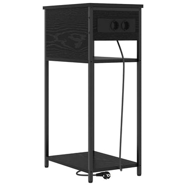 vidaXL Nachttisch Schwarz Eichen-Optik 41 x 28 x 76 cm Holzwerkstoff