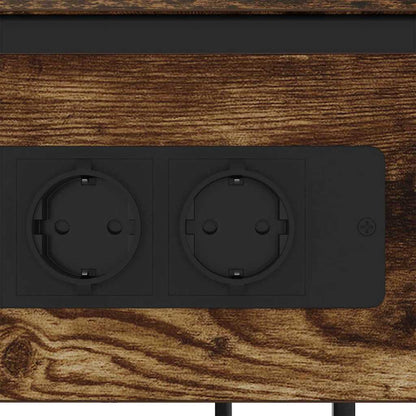 Nachttisch Geräucherte Eiche 41 x 28 x 76 cm Holzwerkstoff