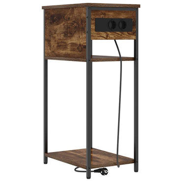 vidaXL Nachttisch Geräucherte Eiche 41 x 28 x 76 cm Holzwerkstoff