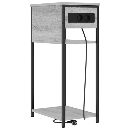 vidaXL Nachttisch Graues Sonoma 41 x 28 x 76 cm Holzwerkstoff