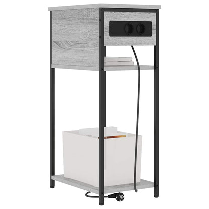vidaXL Nachttisch Graues Sonoma 41 x 28 x 76 cm Holzwerkstoff