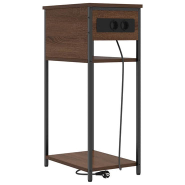 vidaXL Nachttisch Braun Eichen-Optik 41 x 28 x 76 cm Holzwerkstoff