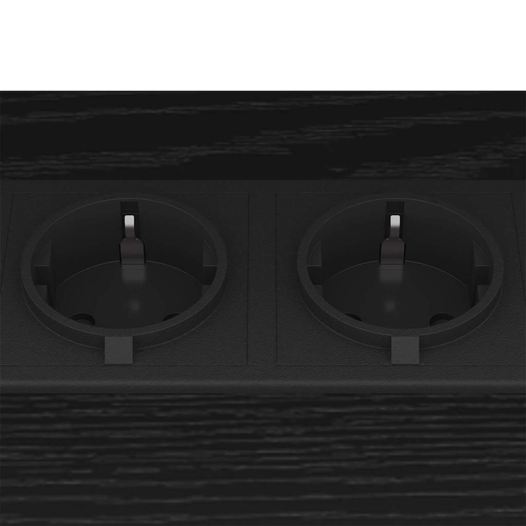 Nachttisch Schwarz Eichen-Optik 38 x 30 x 48 cm Holzwerkstoff