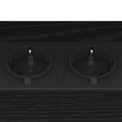vidaXL Nachttisch 2 pcs Schwarz Eichen-Optik 38 x 30 x 48 cm