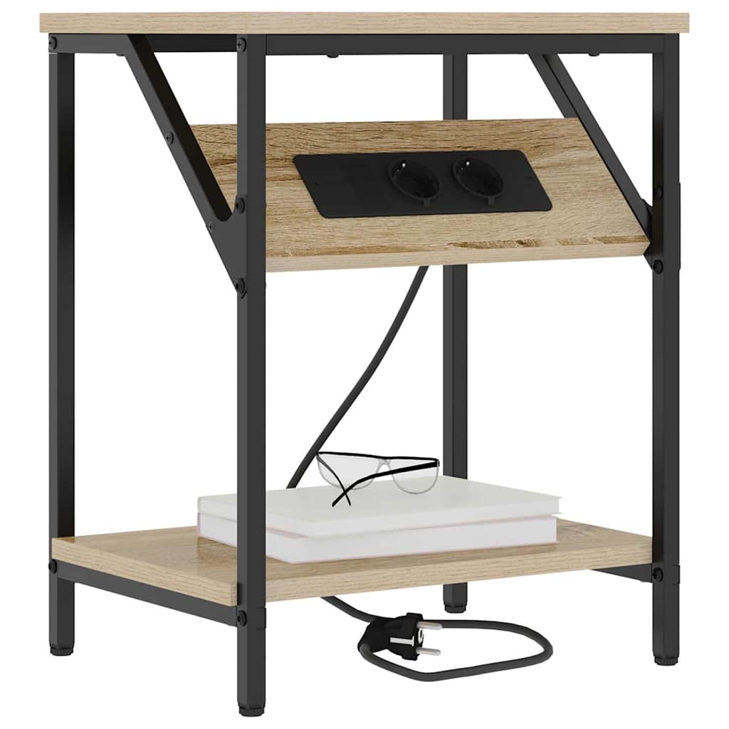 vidaXL Nachttisch 2 pcs Sonoma-Eiche 38 x 30 x 48 cm Holzwerkstoff
