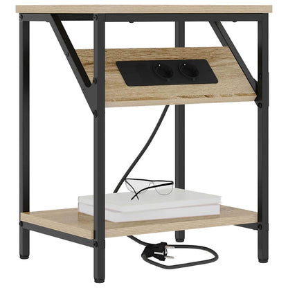 vidaXL Nachttisch 2 pcs Sonoma-Eiche 38 x 30 x 48 cm Holzwerkstoff