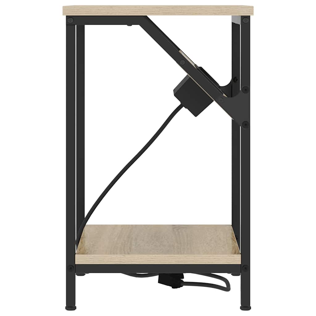 vidaXL Nachttisch 2 pcs Sonoma-Eiche 38 x 30 x 48 cm Holzwerkstoff