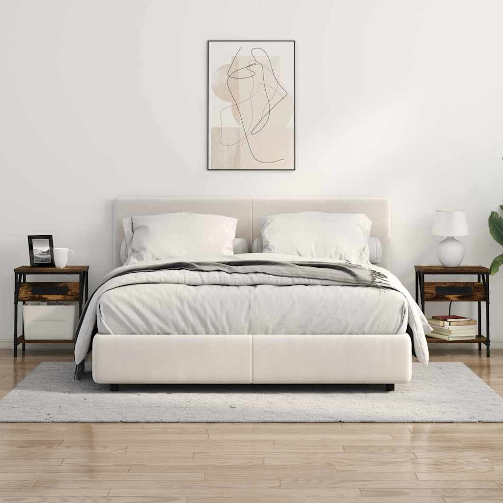 Nachttisch 2 pcs Geräucherte Eiche 38 x 30 x 48 cm