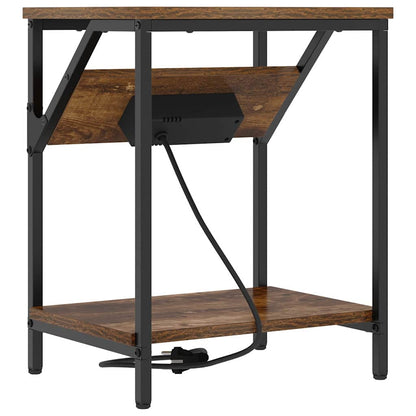 Nachttisch 2 pcs Geräucherte Eiche 38 x 30 x 48 cm