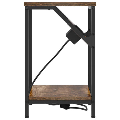 Nachttisch 2 pcs Geräucherte Eiche 38 x 30 x 48 cm