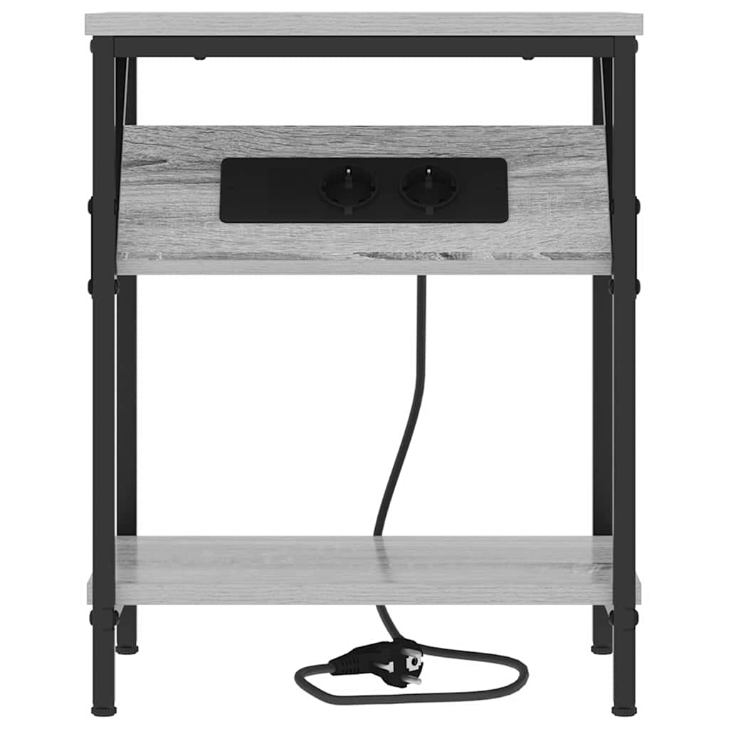 vidaXL Nachttisch Graues Sonoma 38 x 30 x 48 cm Holzwerkstoff