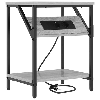 vidaXL Nachttisch 2 pcs Graues Sonoma 38 x 30 x 48 cm Holzwerkstoff