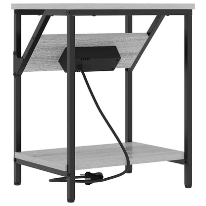 vidaXL Nachttisch 2 pcs Graues Sonoma 38 x 30 x 48 cm Holzwerkstoff