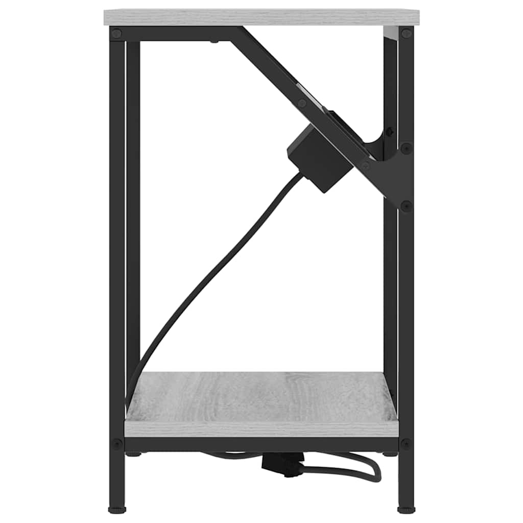 vidaXL Nachttisch 2 pcs Graues Sonoma 38 x 30 x 48 cm Holzwerkstoff