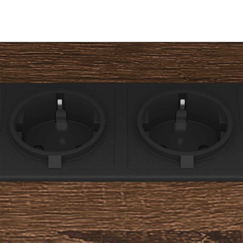 vidaXL Nachttisch 2 pcs Braun Eichen-Optik 38 x 30 x 48 cm