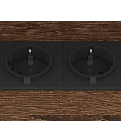 vidaXL Nachttisch 2 pcs Braun Eichen-Optik 38 x 30 x 48 cm