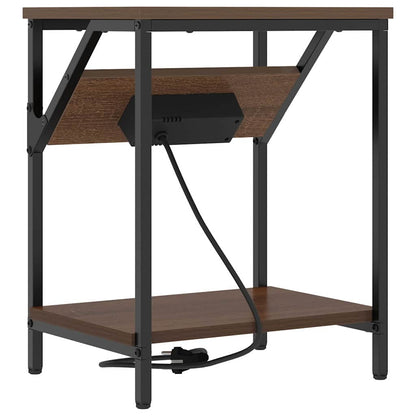 vidaXL Nachttisch 2 pcs Braun Eichen-Optik 38 x 30 x 48 cm