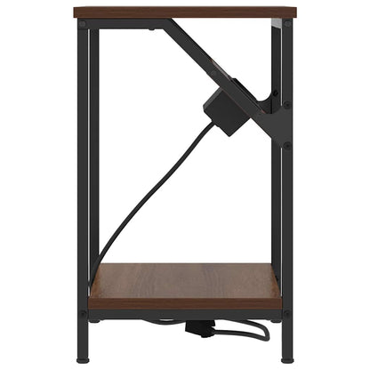 vidaXL Nachttisch 2 pcs Braun Eichen-Optik 38 x 30 x 48 cm