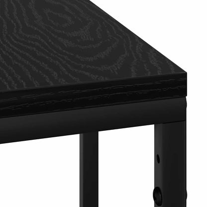 vidaXL Table de chevet Noir aspect chêne 41,5 x 26 x 60,5 cm