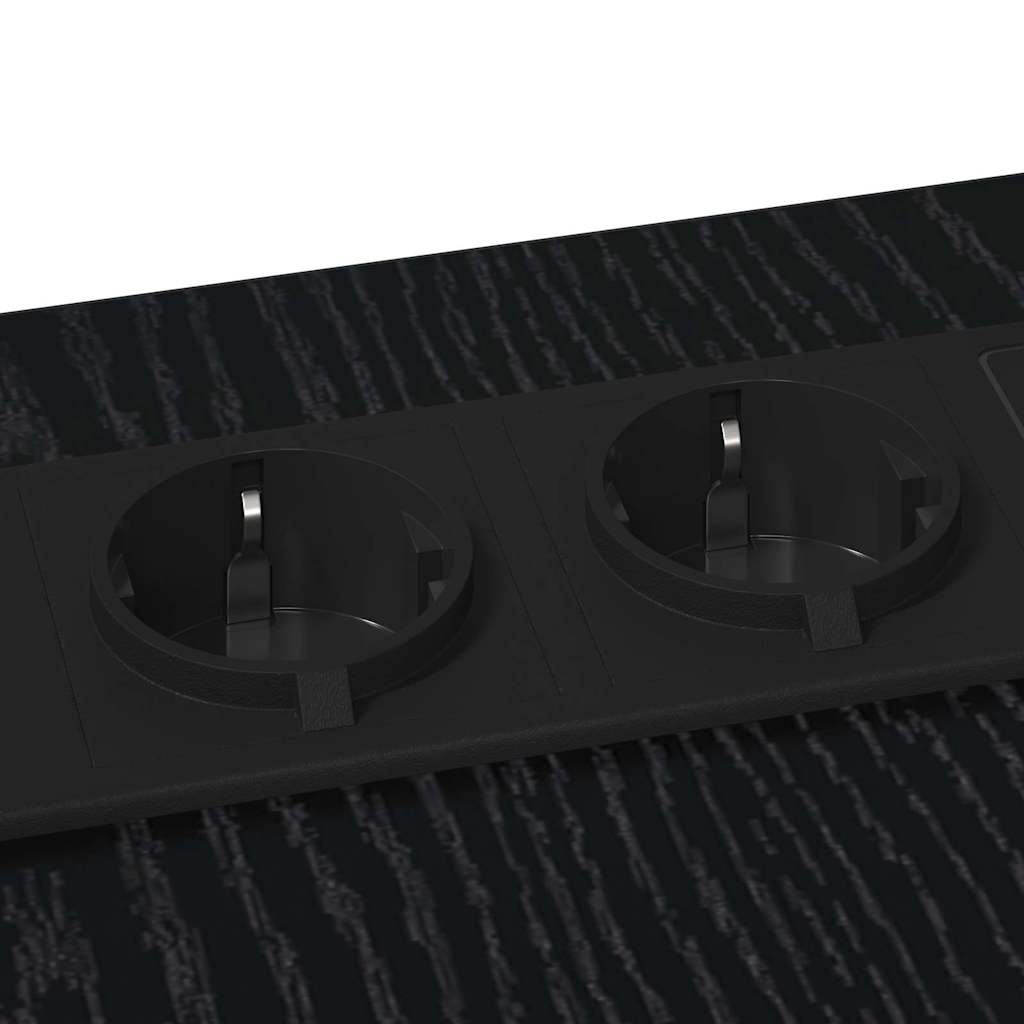 vidaXL Table de chevet Noir aspect chêne 41,5 x 26 x 60,5 cm