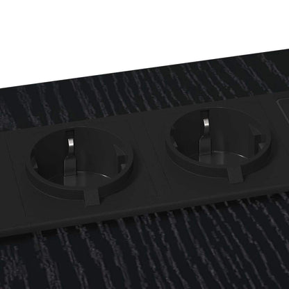 vidaXL Table de chevet Noir aspect chêne 41,5 x 26 x 60,5 cm