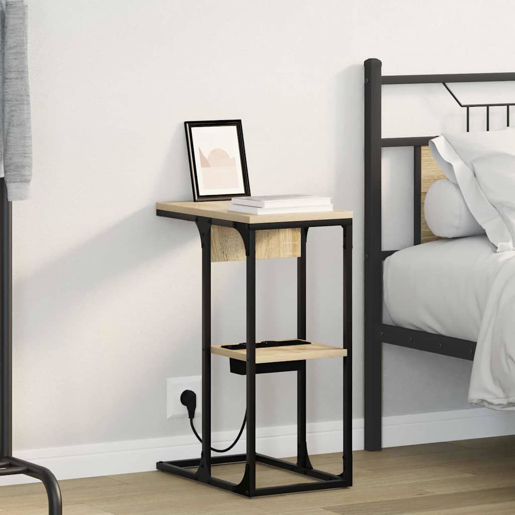 vidaXL Table de chevet chêne sonoma 41,5x26x60,5 cm bois d'ingénierie