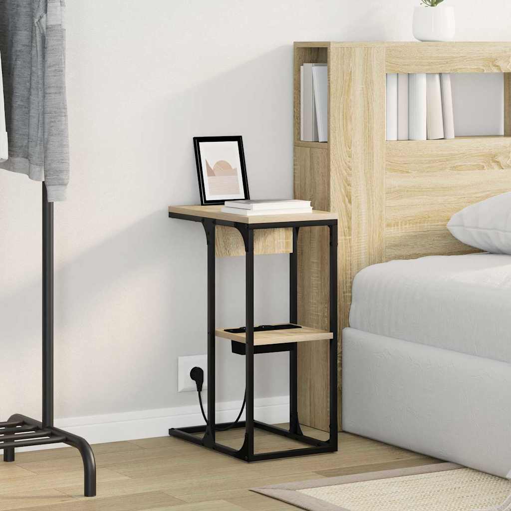 vidaXL Table de chevet chêne sonoma 41,5x26x60,5 cm bois d'ingénierie