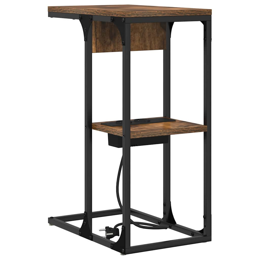 vidaXL Nachttisch Geräucherte Eiche 41,5 x 26 x 60,5 cm Holzwerkstoff