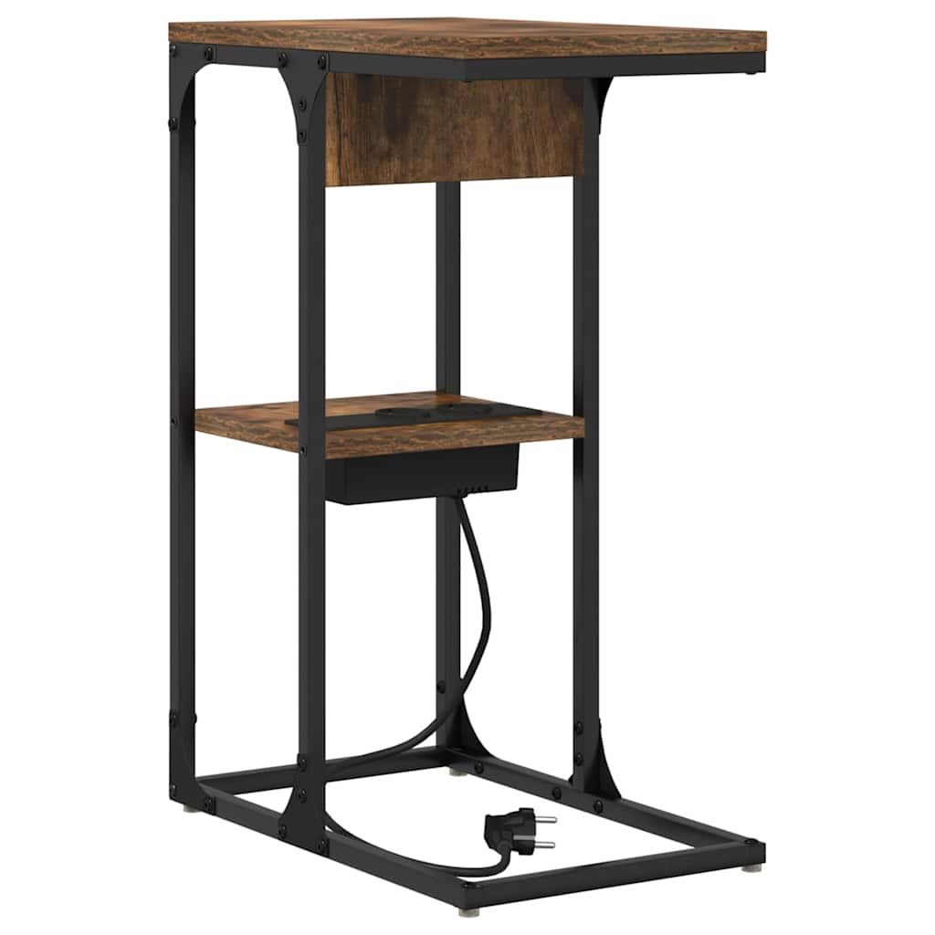 vidaXL Nachttisch Geräucherte Eiche 41,5 x 26 x 60,5 cm Holzwerkstoff