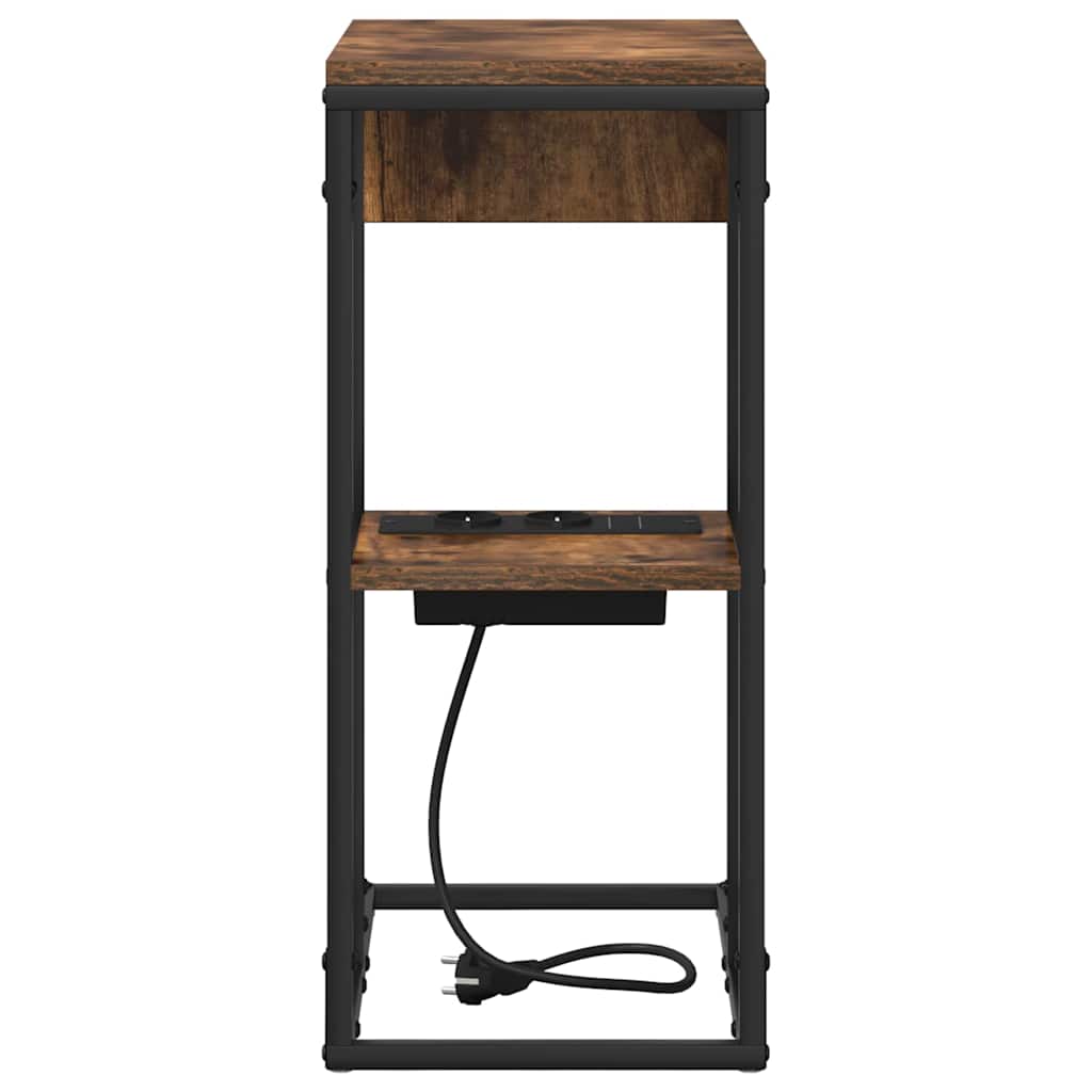 vidaXL Nachttisch Geräucherte Eiche 41,5 x 26 x 60,5 cm Holzwerkstoff