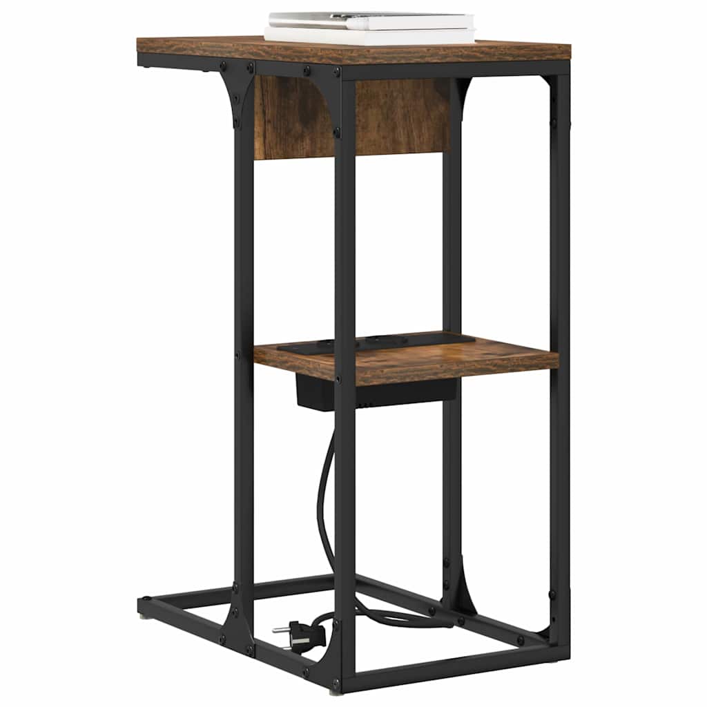 vidaXL Nachttisch Geräucherte Eiche 41,5 x 26 x 60,5 cm Holzwerkstoff