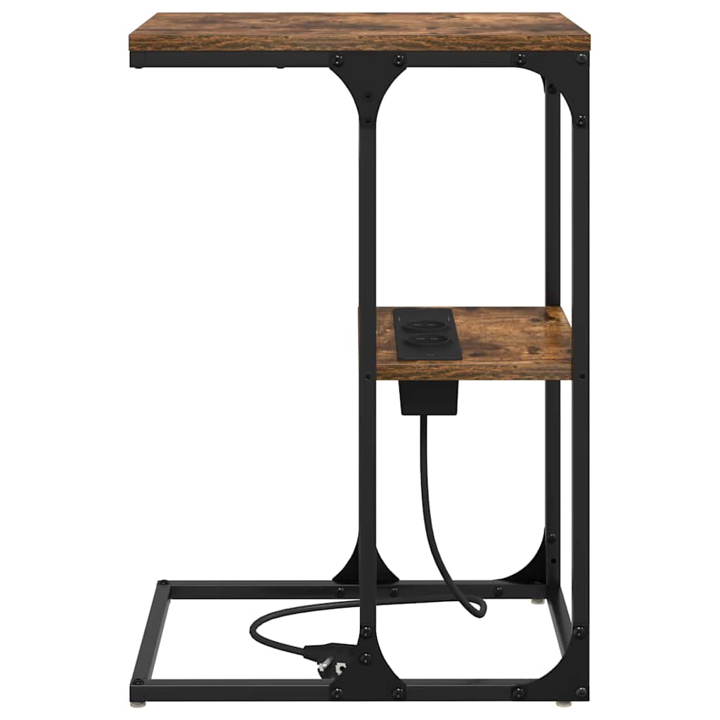 vidaXL Nachttisch Geräucherte Eiche 41,5 x 26 x 60,5 cm Holzwerkstoff