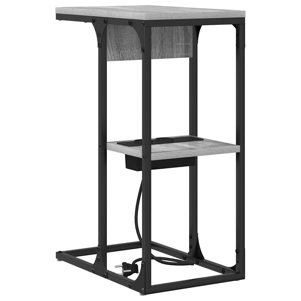 vidaXL Table de chevet gris Sonoma 41,5 x 26 x 60,5 cm bois d'ingénierie