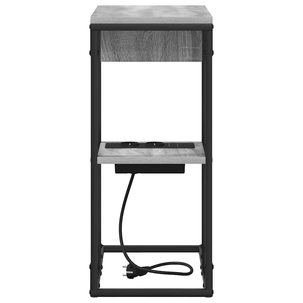 vidaXL Table de chevet gris Sonoma 41,5 x 26 x 60,5 cm bois d'ingénierie
