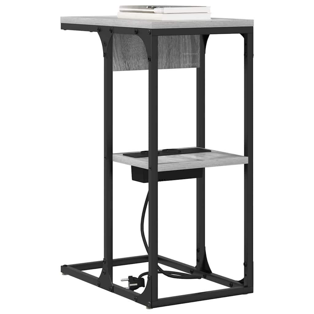 vidaXL Table de chevet gris Sonoma 41,5 x 26 x 60,5 cm bois d'ingénierie