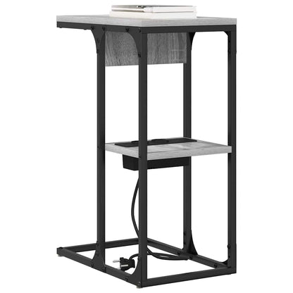 vidaXL Table de chevet gris Sonoma 41,5 x 26 x 60,5 cm bois d'ingénierie