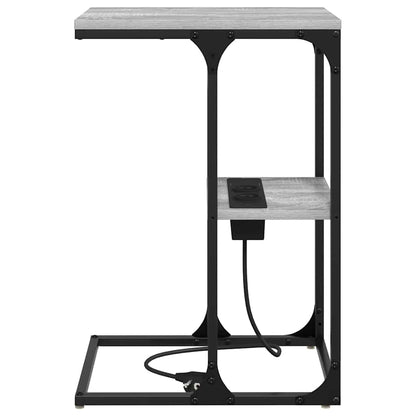 vidaXL Table de chevet gris Sonoma 41,5 x 26 x 60,5 cm bois d'ingénierie