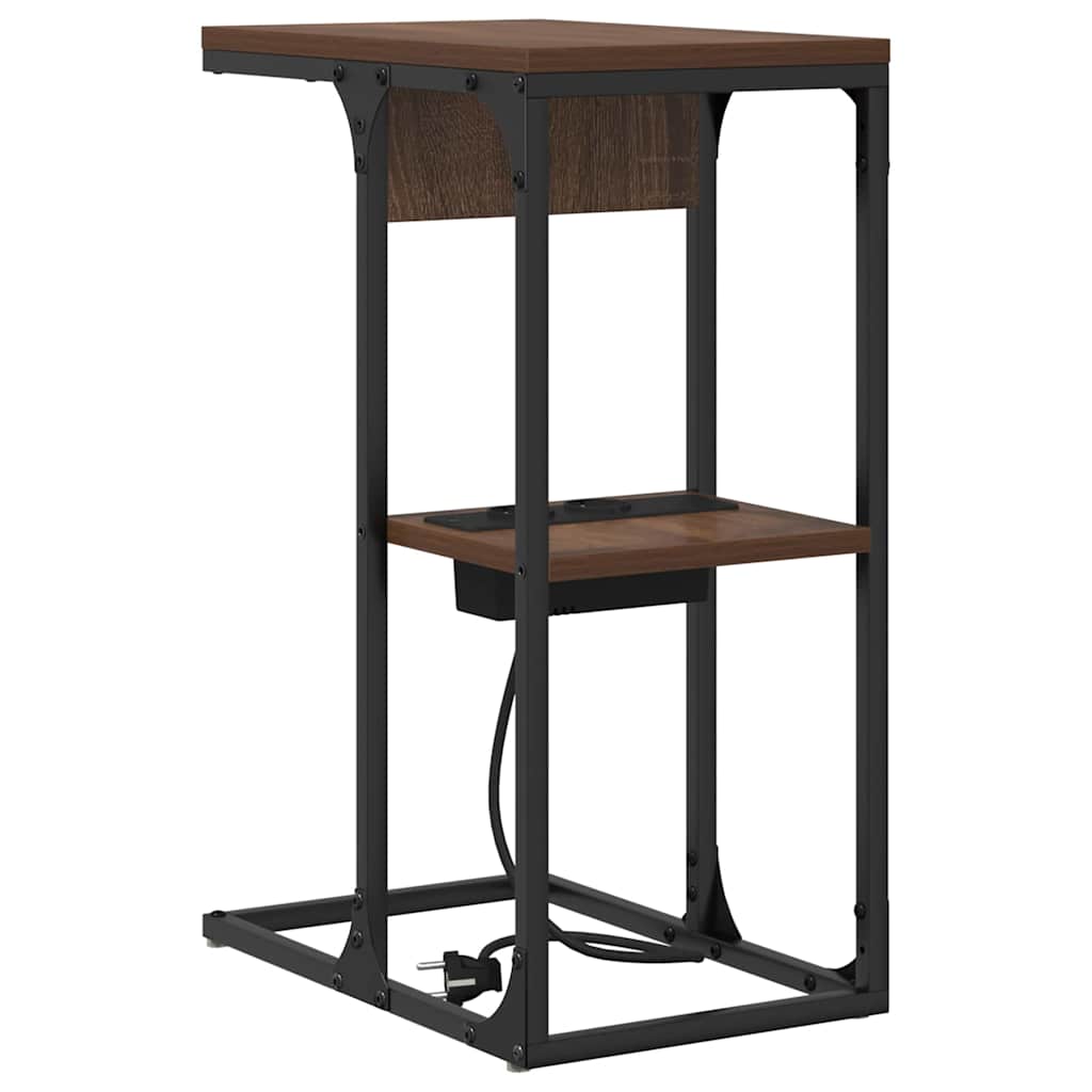 vidaXL Table de chevet aspect chêne marron 41,5 x 26 x 60,5 cm bois d'ingénierie