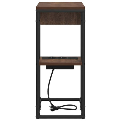 vidaXL Table de chevet aspect chêne marron 41,5 x 26 x 60,5 cm bois d'ingénierie