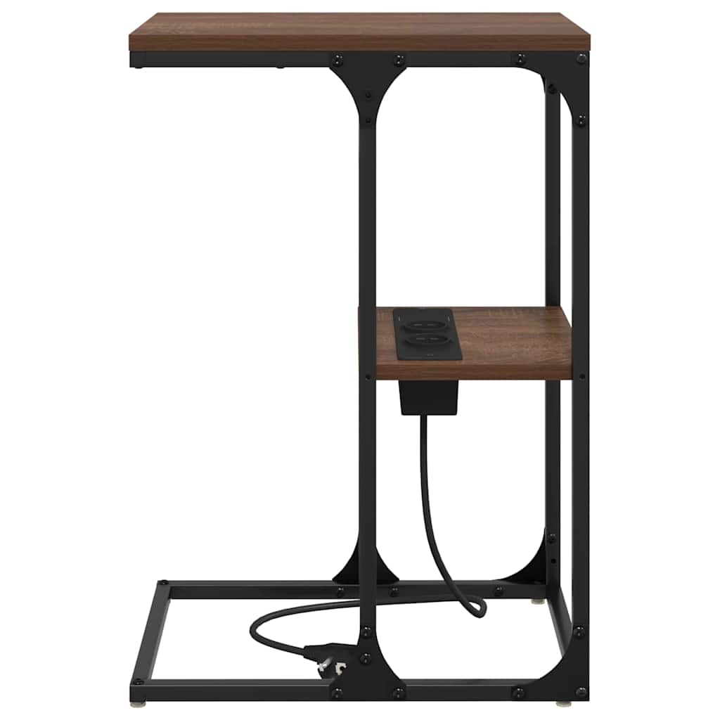 vidaXL Table de chevet aspect chêne marron 41,5 x 26 x 60,5 cm bois d'ingénierie