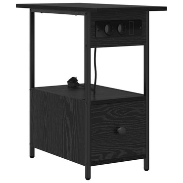 vidaXL Nachttisch Schwarz Eichen-Optik 60 x 30 x 61 cm Holzwerkstoff