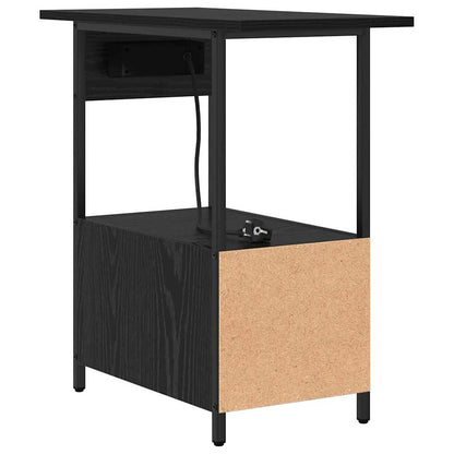 vidaXL Nachttisch Schwarz Eichen-Optik 60 x 30 x 61 cm Holzwerkstoff