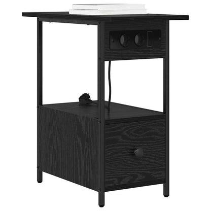 vidaXL Nachttisch Schwarz Eichen-Optik 60 x 30 x 61 cm Holzwerkstoff