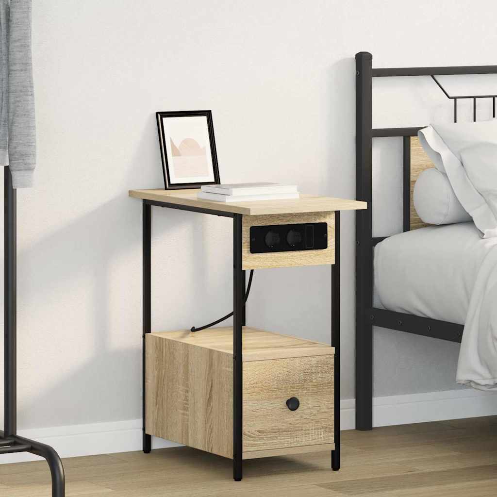vidaXL Nachttisch Sonoma-Eiche 60 x 30 x 61 cm Holzwerkstoff
