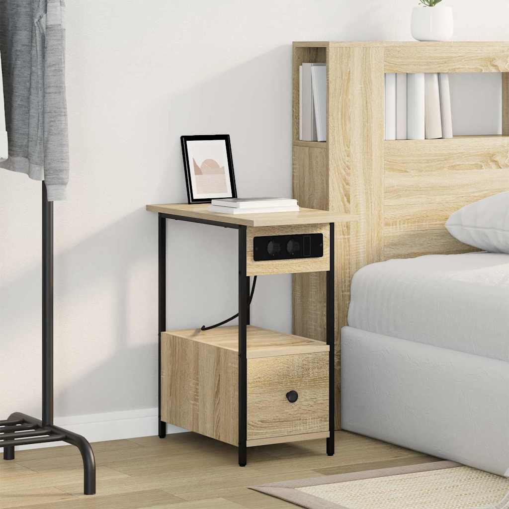 vidaXL Nachttisch Sonoma-Eiche 60 x 30 x 61 cm Holzwerkstoff